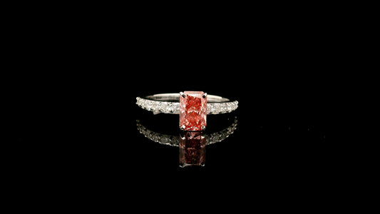 1.46 Carats Pink Lab Grown Diamond 14K Gold Ring