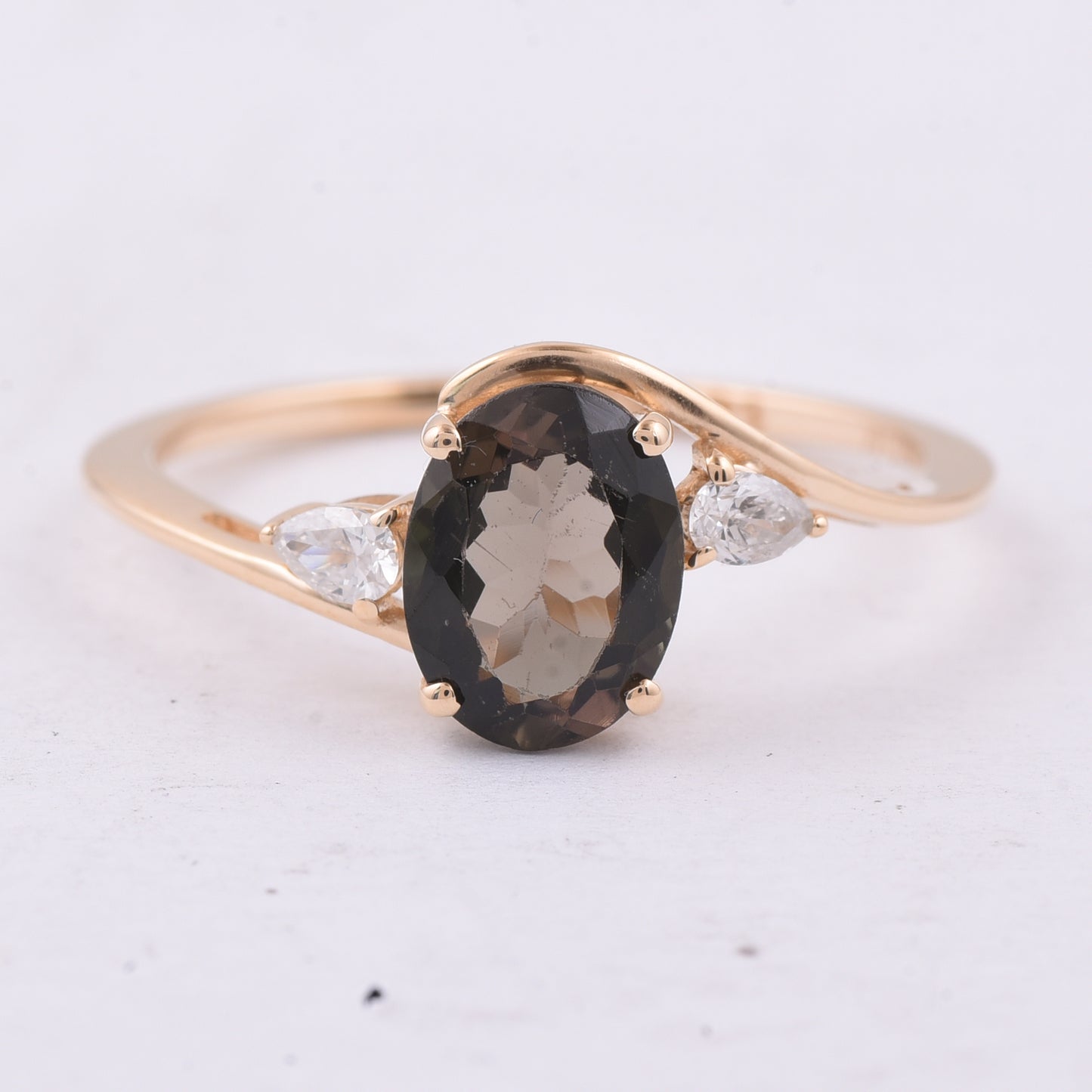 1.40 Ct Oval Natural Tourmaline 14K Gold Ring