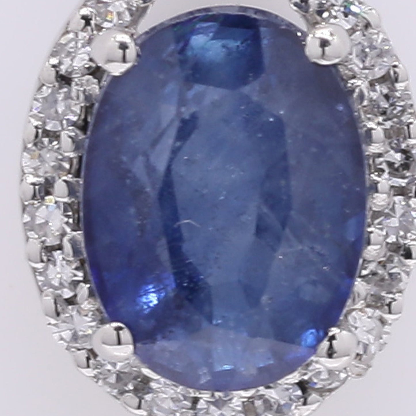 1.38 Ct Oval Mixed Cut Natural Sapphire 950 Platinum Pendant