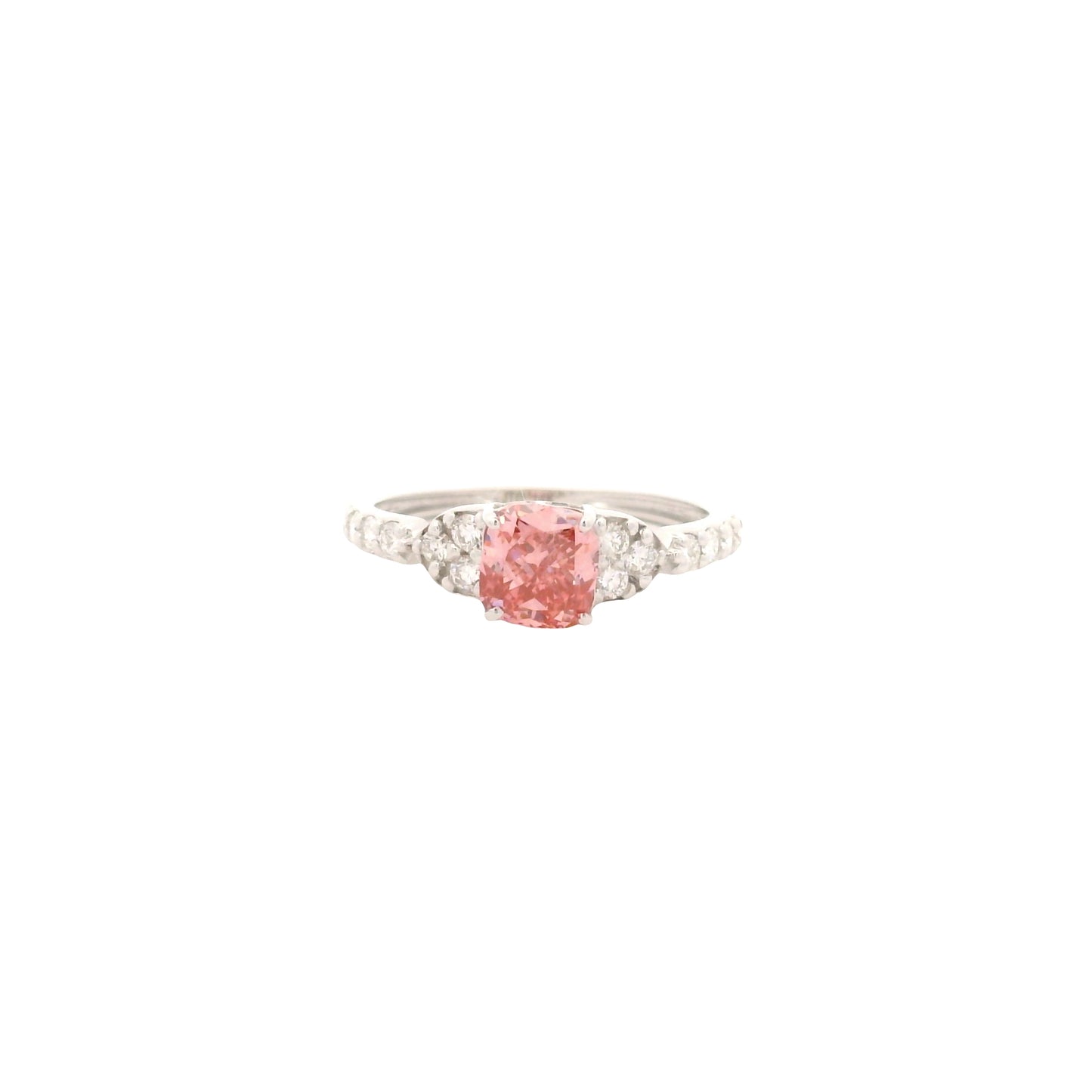 1.47 Carats Pink Lab Grown Diamond 14K Gold Ring