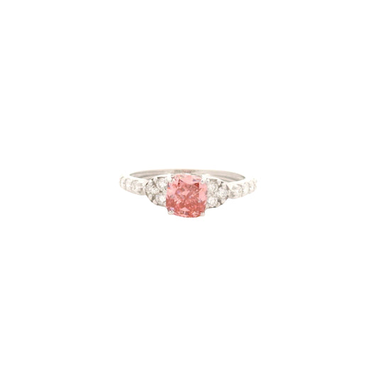 1.47 Carats Pink Lab Grown Diamond 14K Gold Ring