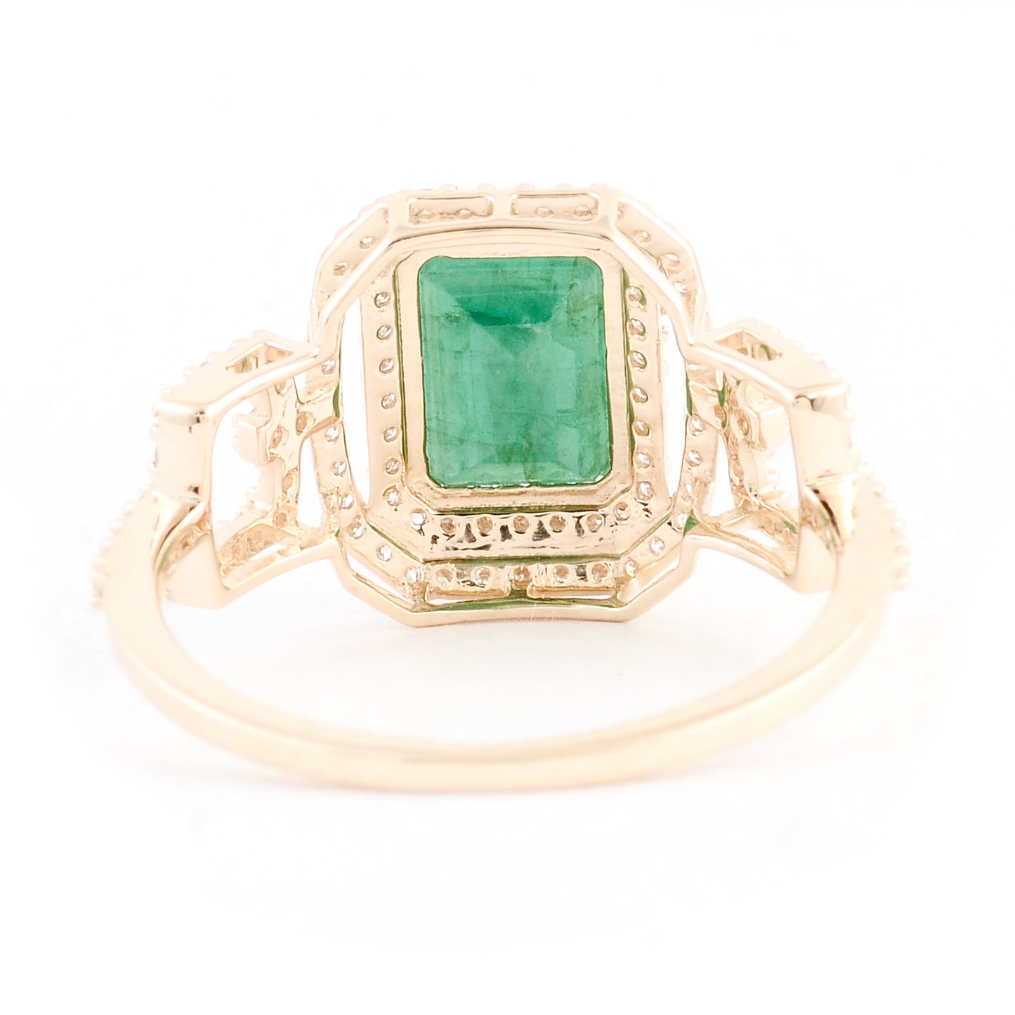 2.05 Ct Emerald Cut Natural Beryl Emerald 14K Gold Ring