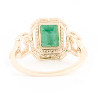 2.05 Ct Emerald Cut Natural Beryl Emerald 14K Gold Ring