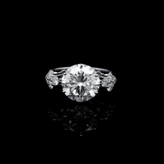 3.21 Ct Round Lab Grown Diamond 14K Gold Ring