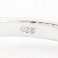 1.05 Ct Round Created Glass Sapphire 925 Sterling Silver Ring