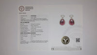 6.60 Ct Pear Cabochon Natural Tourmaline 14K Gold Earrings