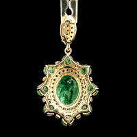 2.51 Ct Oval Emerald 14K Gold Pendant