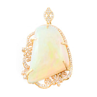19.78 Ct Fancy Natural Opal 14K Gold Pendant