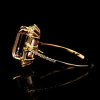 4.30 Ct Octagon Kunzite 14K Gold Ring