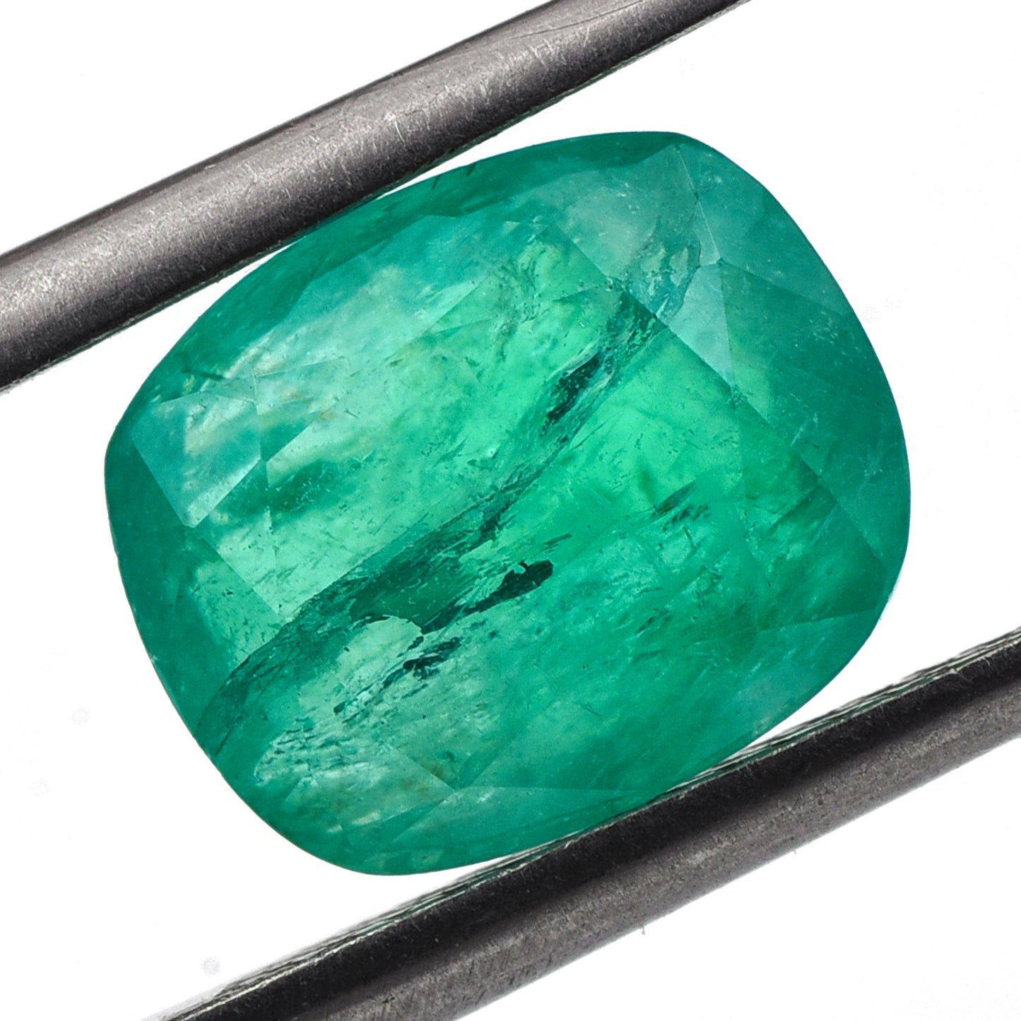 4.18 Natural Beryl Emerald Rectangular Cushion Mixed Cut Gemstone