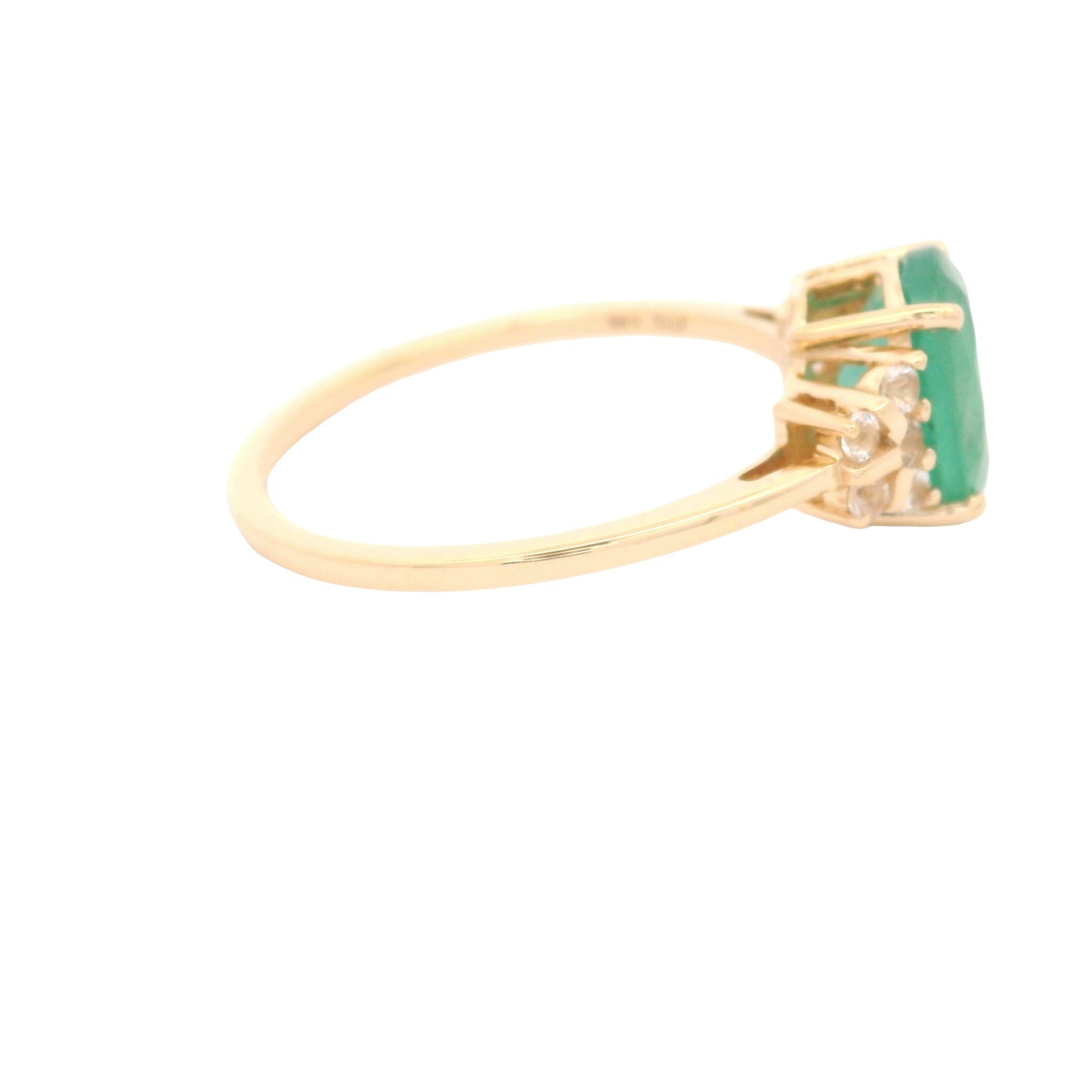 1.75 Ct Oval Emerald 14K Gold Ring