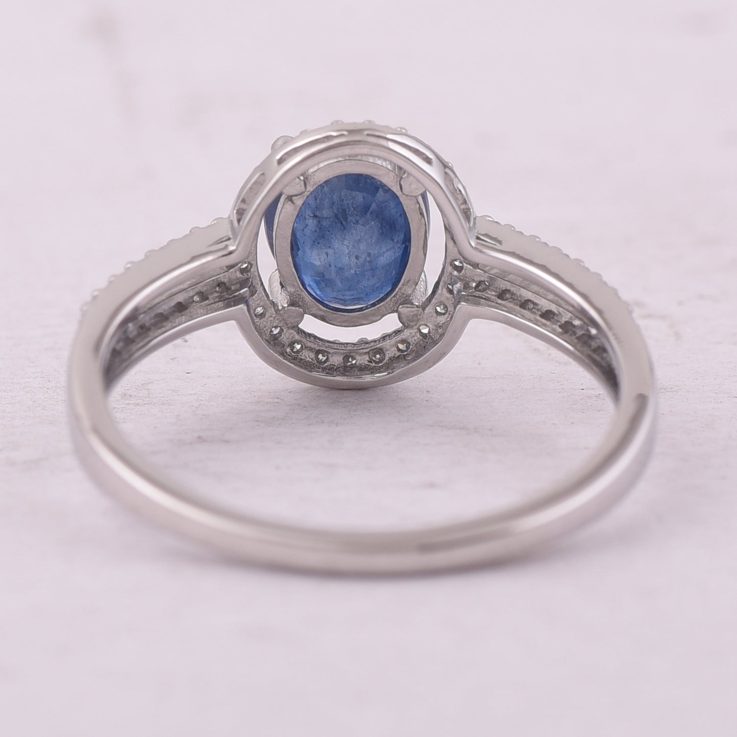 1.47 Ct Oval Mixed Cut Natural Sapphire 950 Platinum Ring
