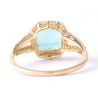 2.30 Ct Octagon Step Cut Natural Emerald 14K Gold Ring