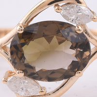 1.03 Ct Oval Natural Tourmaline 14K Gold Ring