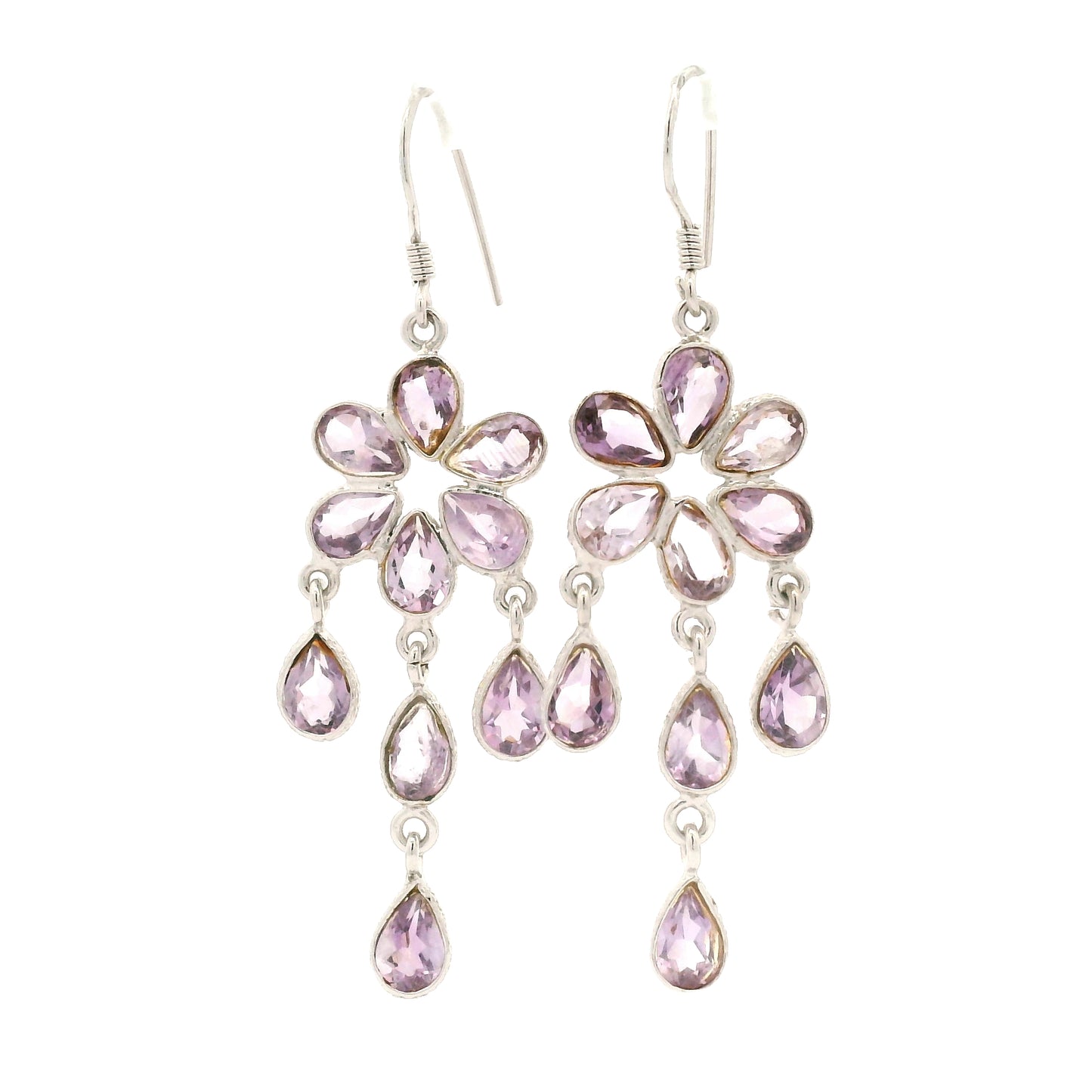 9.83 Ct Garnet, Citrine 925 Sterling Silver Earrings