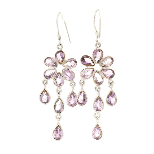 9.83 Ct Garnet, Citrine 925 Sterling Silver Earrings