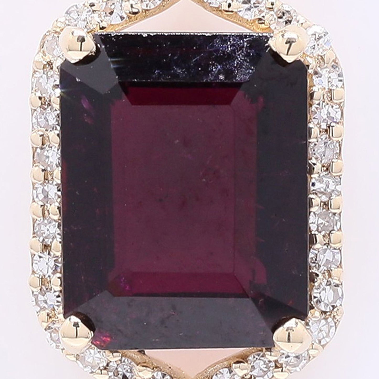 2.48 Ct Octagon Step Cut Natural Tourmaline 14K Gold Pendant