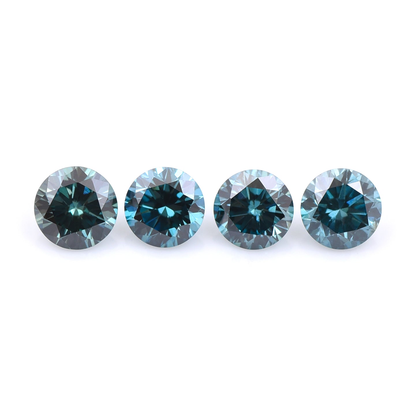 0.58 Blue Diamond Round Loose Diamond