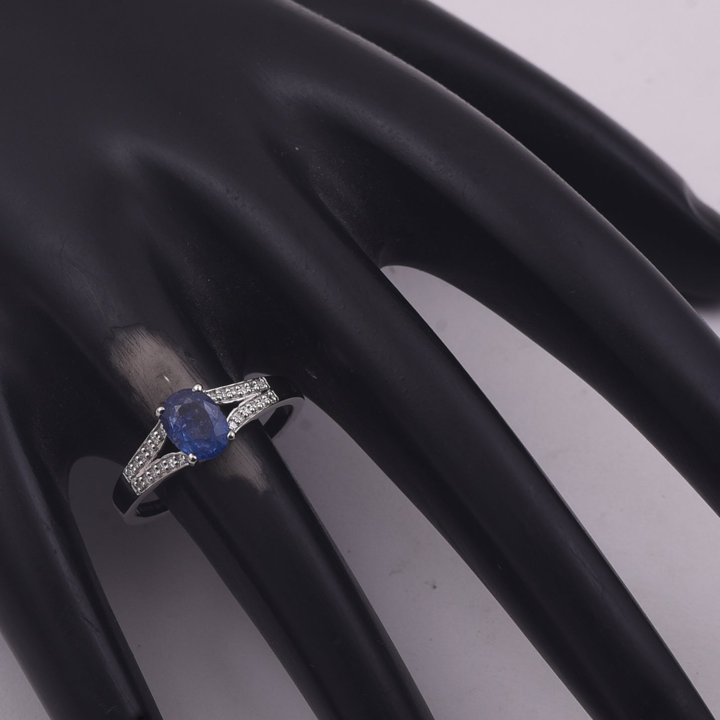 1.23 Ct Oval Mixed Cut Natural Sapphire 950 Platinum Ring