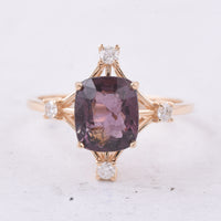 2.63 Ct Cushion Natural Spinel 14K Gold Ring