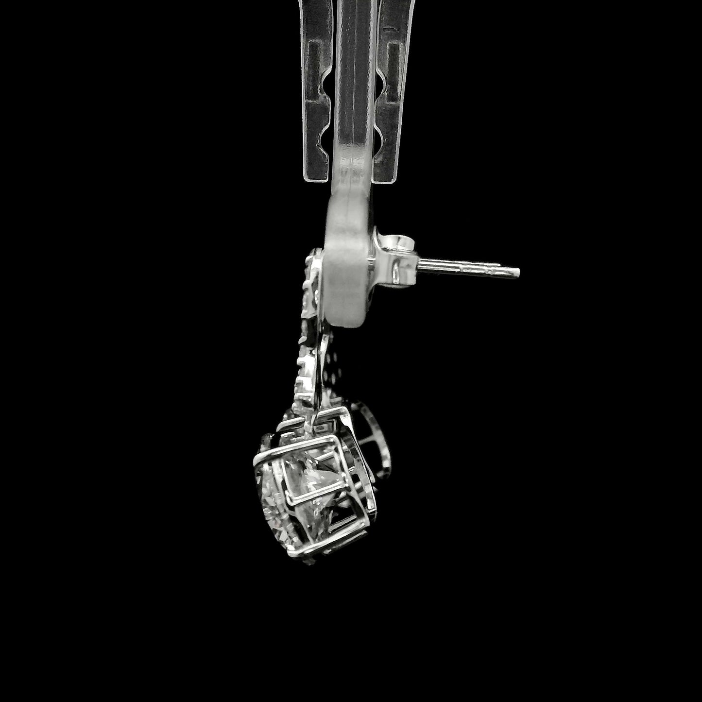 4.44 Ct Round Lab Grown Diamond 14K Gold Earrings