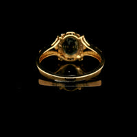 1.42 Ct Oval Mixed Cut Natural Sapphire 14K Gold Ring