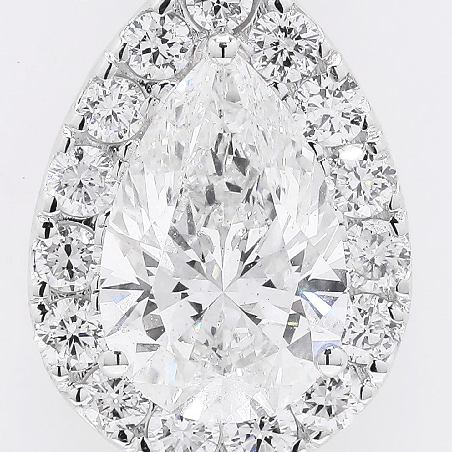 2.47 Ct Pear Brilliant Lab Grown Diamond 14K Gold Pendant