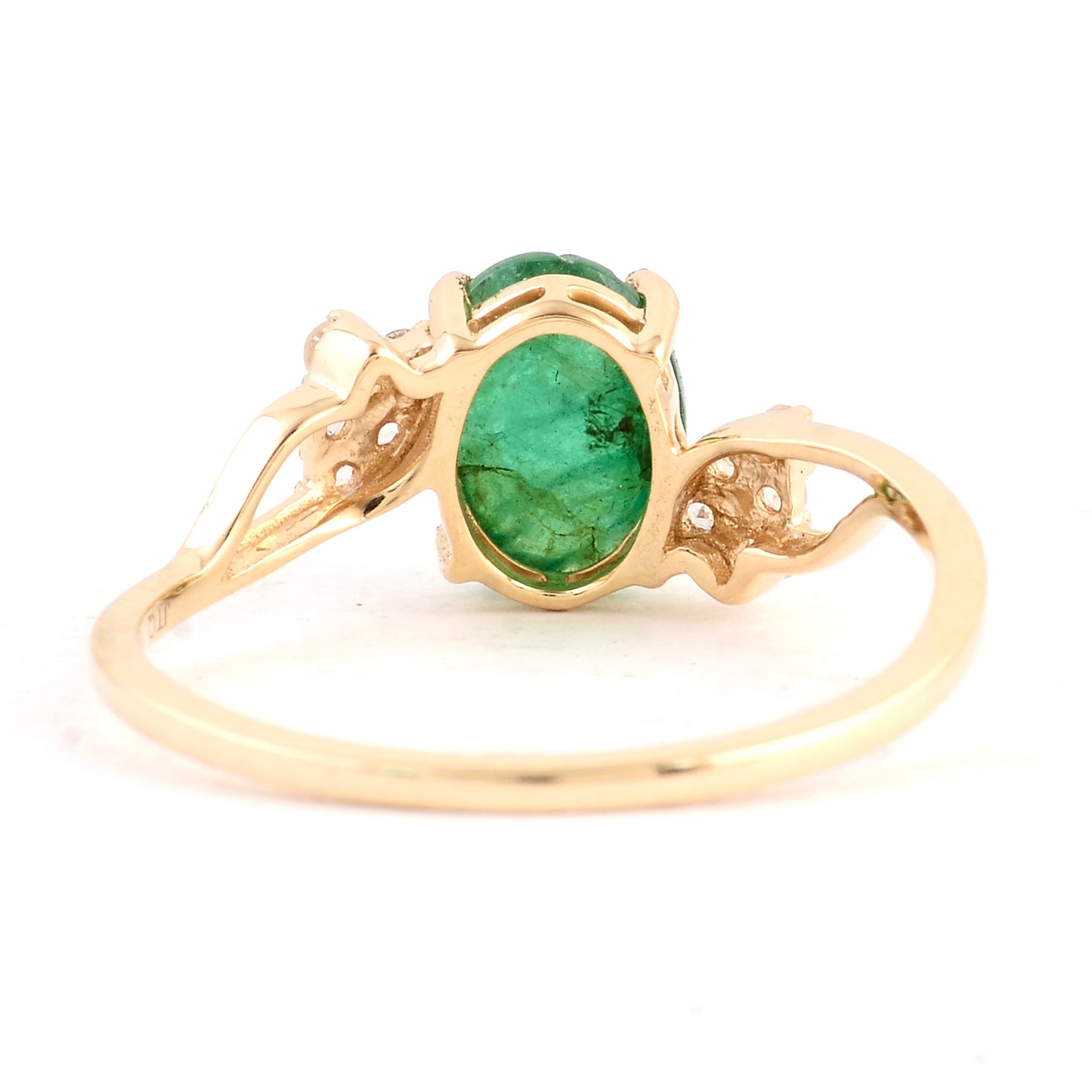 1.45 Ct Oval Emerald 14K Gold Ring
