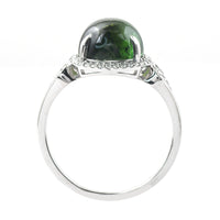 4.01 Ct Oval Mixed Cut Natural Tourmaline 950 Platinum Ring