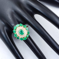 3.02 Ct Oval Emerald 14K Gold Ring