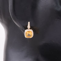 1.50 Ct Cushion Mixed Cut Natural Fire Opal 14K Gold Earrings