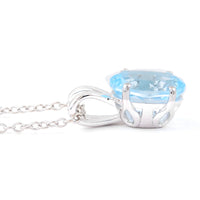 3.20 Ct Oval Sky Blue Topaz 925 Sterling Silver Pendant