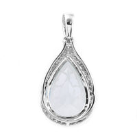 3.59 Ct Pear Mixed Cut Natural Aquamarine 950 Platinum Pendant