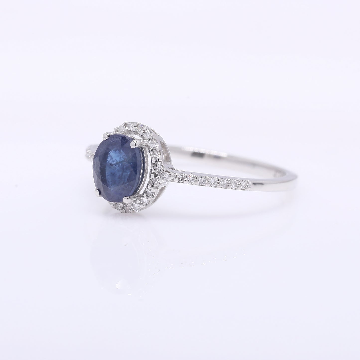 1.25 Ct Oval Mixed Cut Natural Sapphire 950 Platinum Ring
