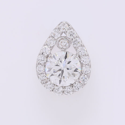 2.12 Carats Lab Grown Diamond 14K Gold Pendant