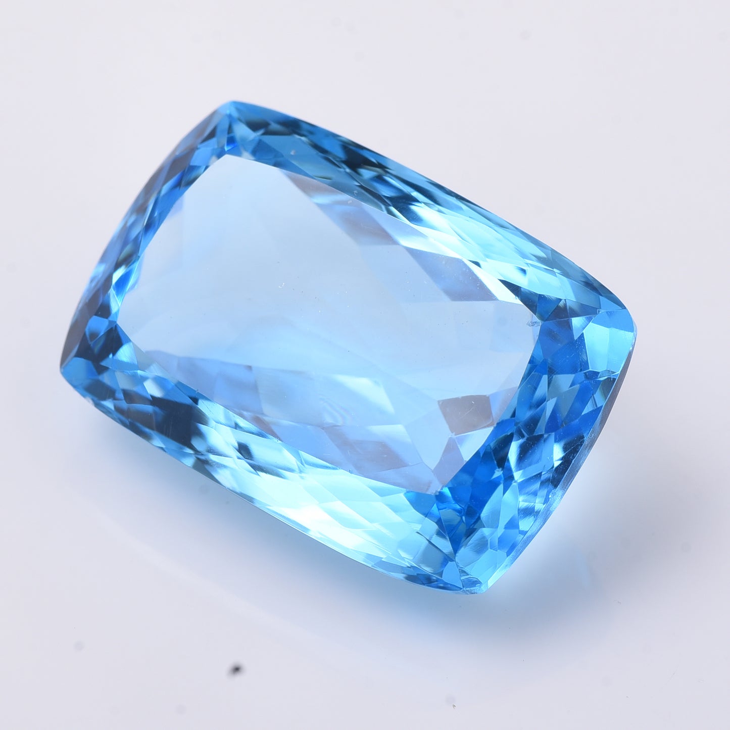 61.47 Natural Topaz Blue Topaz Rectangular Cushion Mixed Cut Gemstone