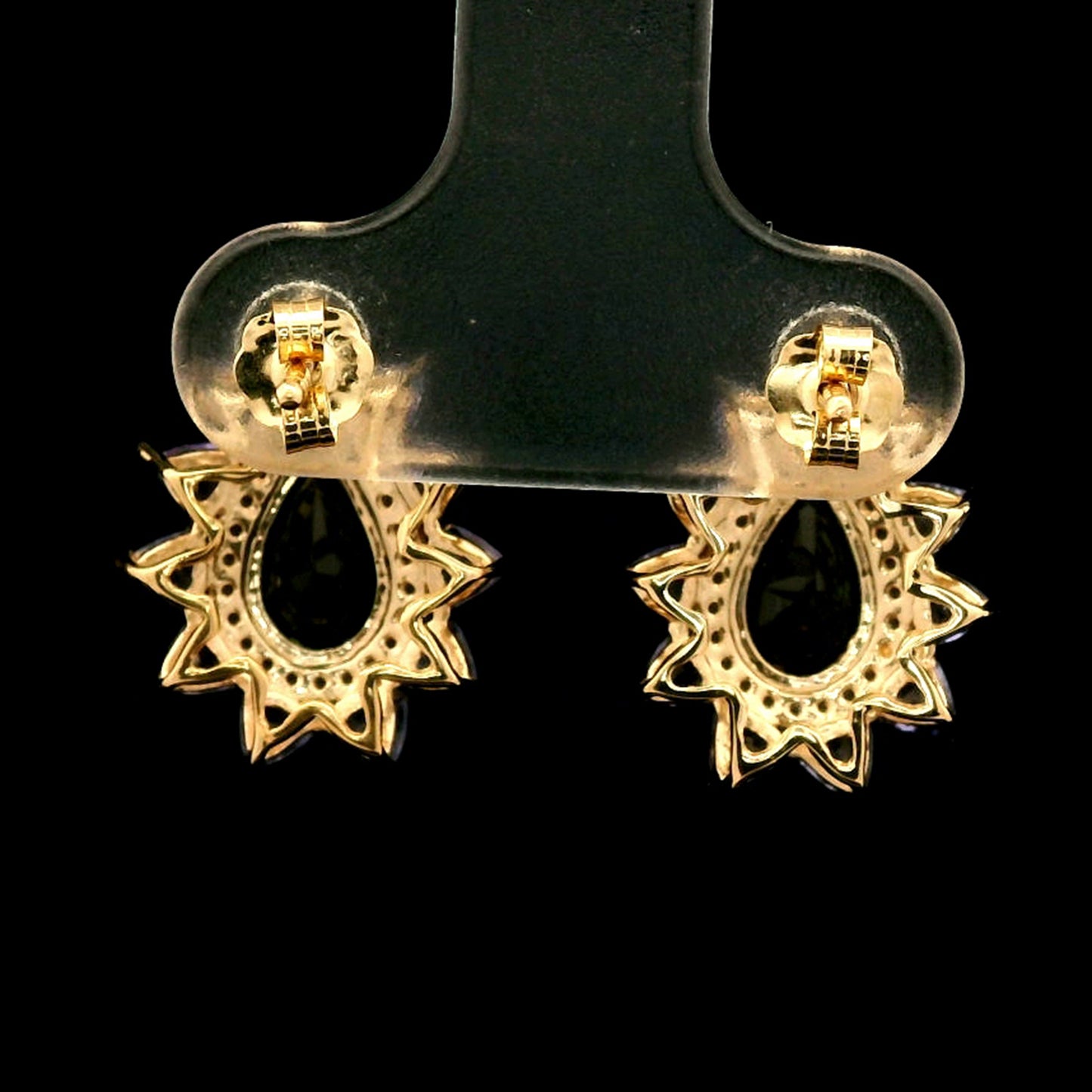 2.94 Ct Pear Tourmaline 14K Gold Earrings