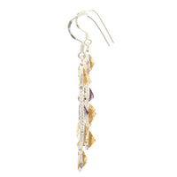 11.45 Ct Amethyst, Citrine 925 Sterling Silver Earrings