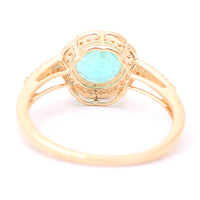1.56 Ct Round Mixed Cut Natural Emerald 14K Gold Ring