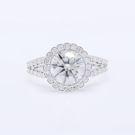 2.48 Carats Lab Grown Diamond 14K Gold Ring
