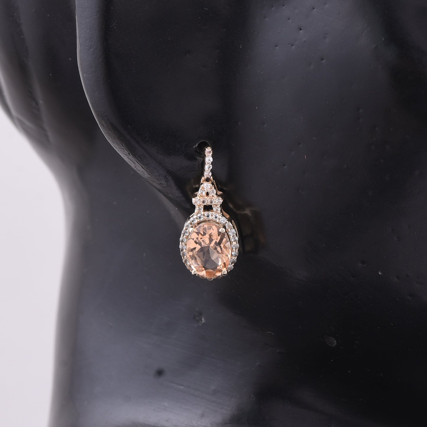 2.69 Ct Oval Tourmaline 9K Gold Earrings