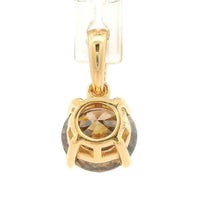1.16 Ct Round Brown Diamond 14K Gold Pendant