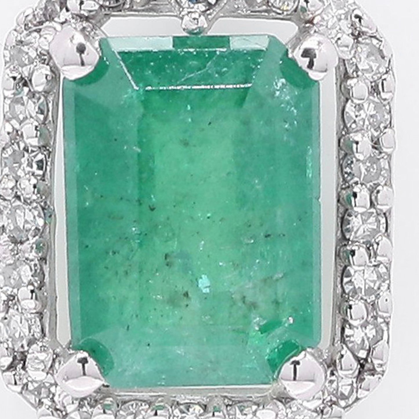 1.08 Ct Octagon Step Cut Natural Emerald 950 Platinum Pendant