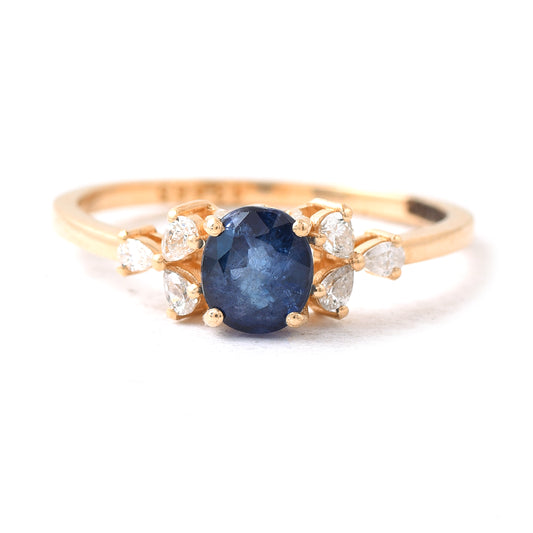 1.16 Ct Oval Sapphire 14K Gold Ring