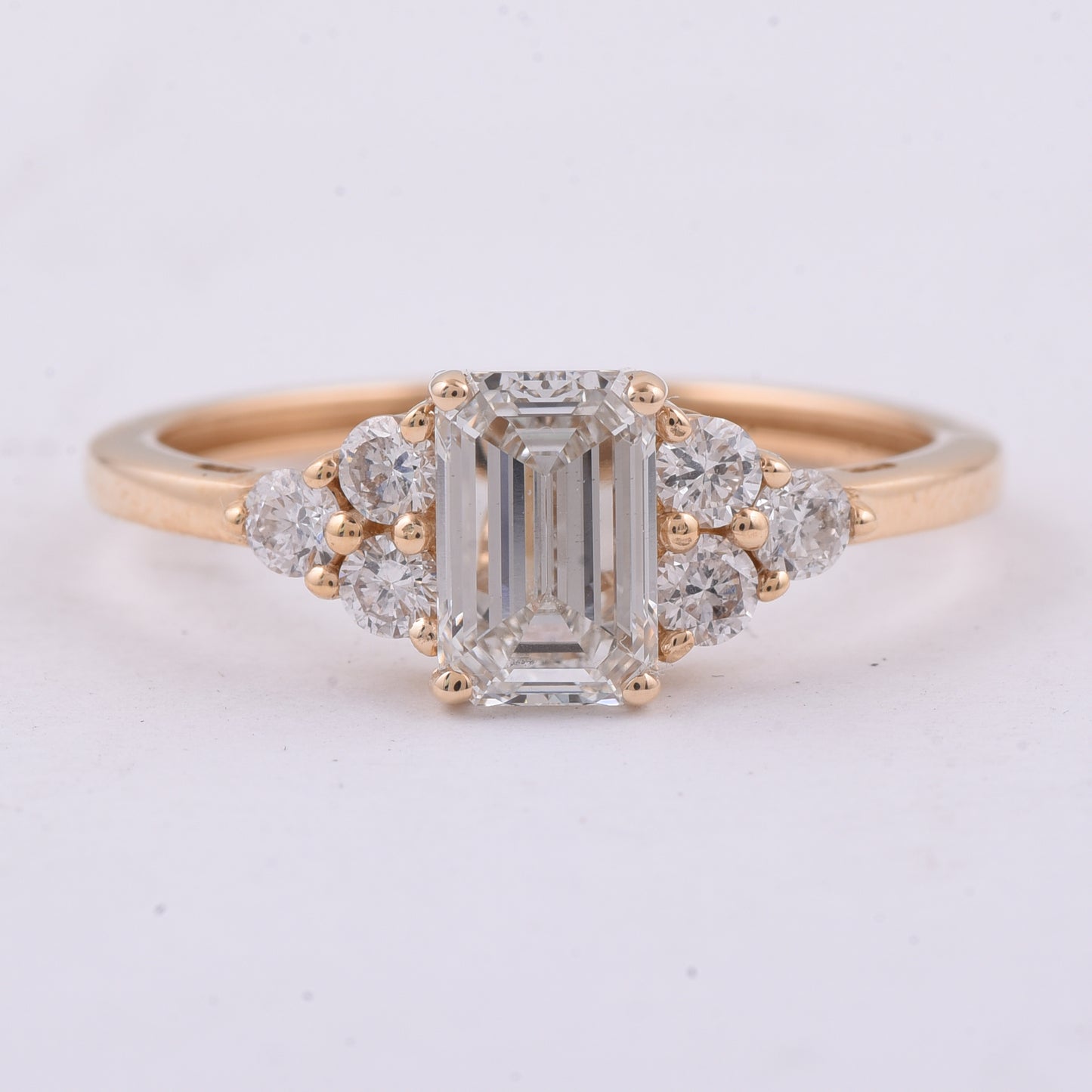 1.31 Ct Octagon Lab Grown Diamond 14K Gold Ring