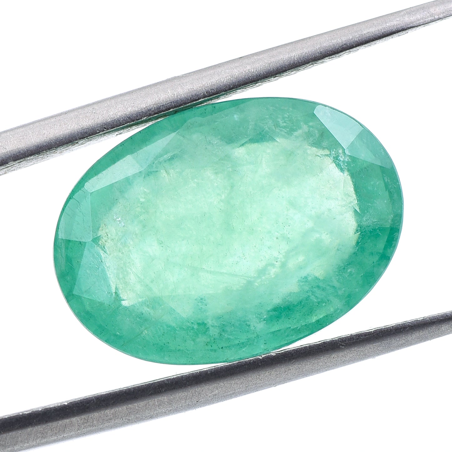 7.94 Natural Beryl Emerald Oval Mixed Cut Gemstone