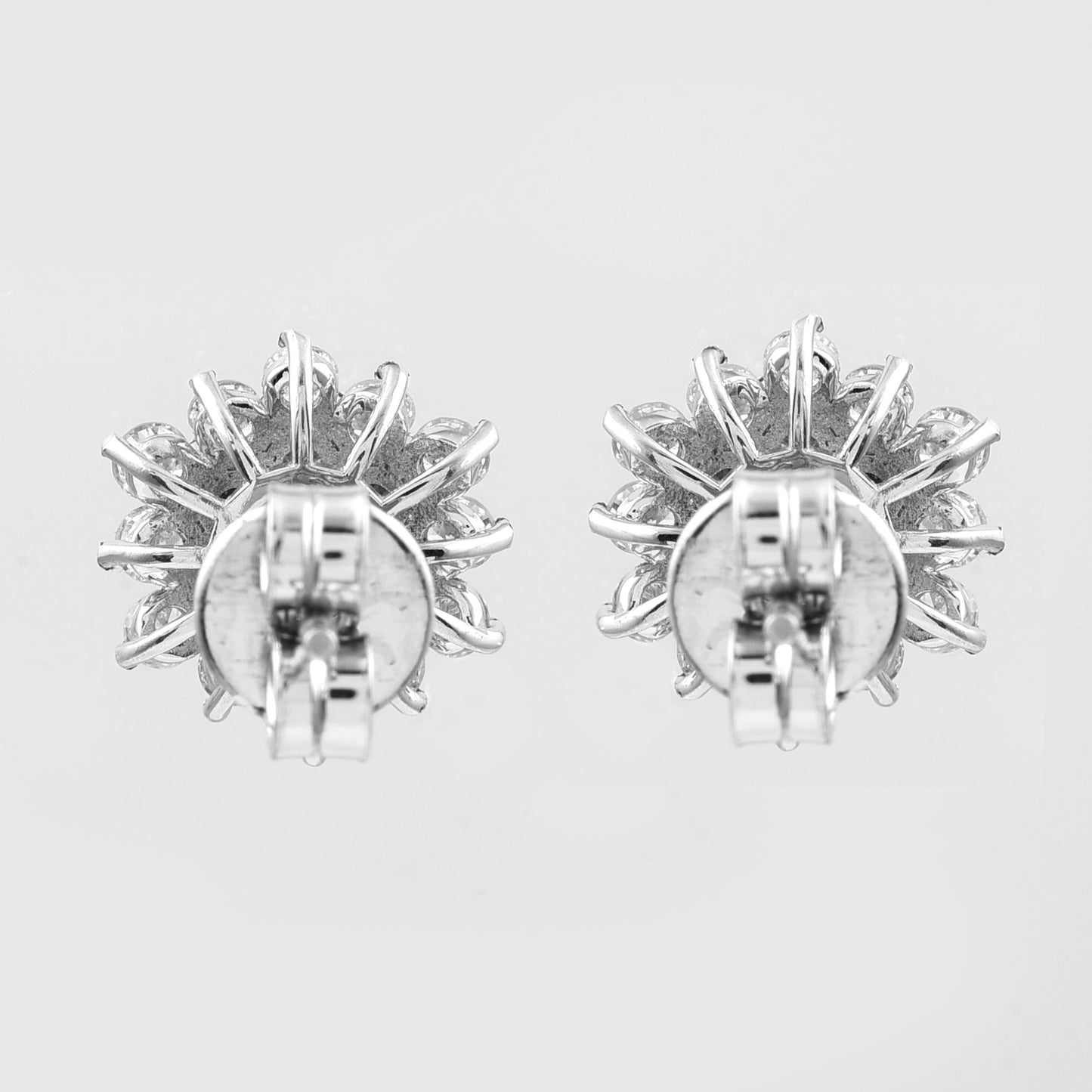 1.29 Ct Round Lab Grown Diamond 925 Silver Earrings
