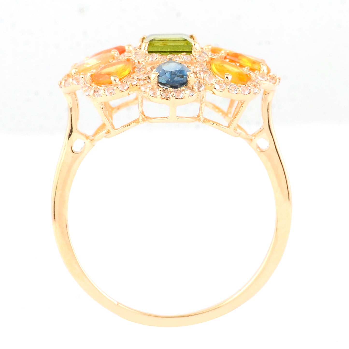 2.45 Ct Square Tourmaline 14K Gold Ring