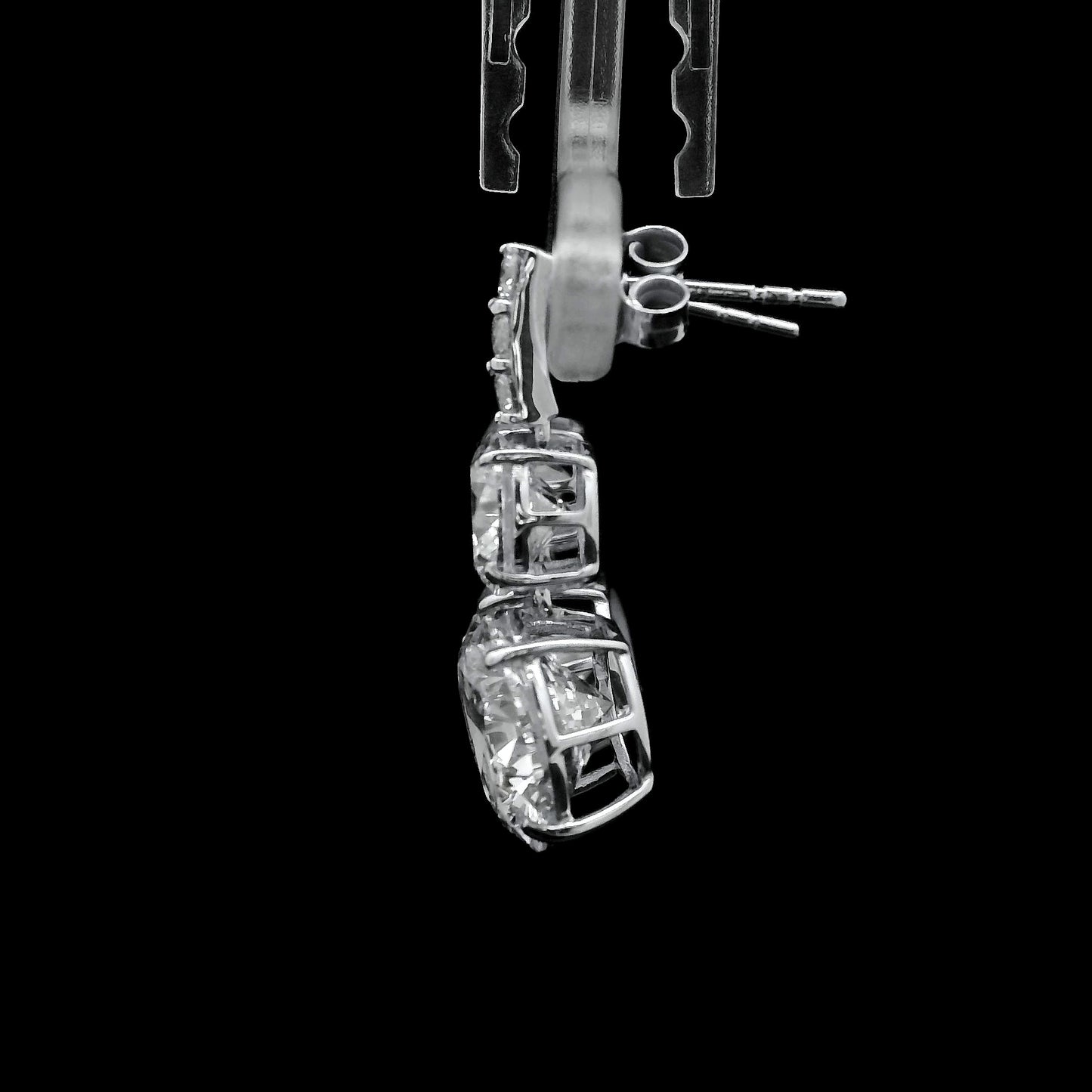 8.43 Ct Round Lab Grown Diamond 14K Gold Earrings