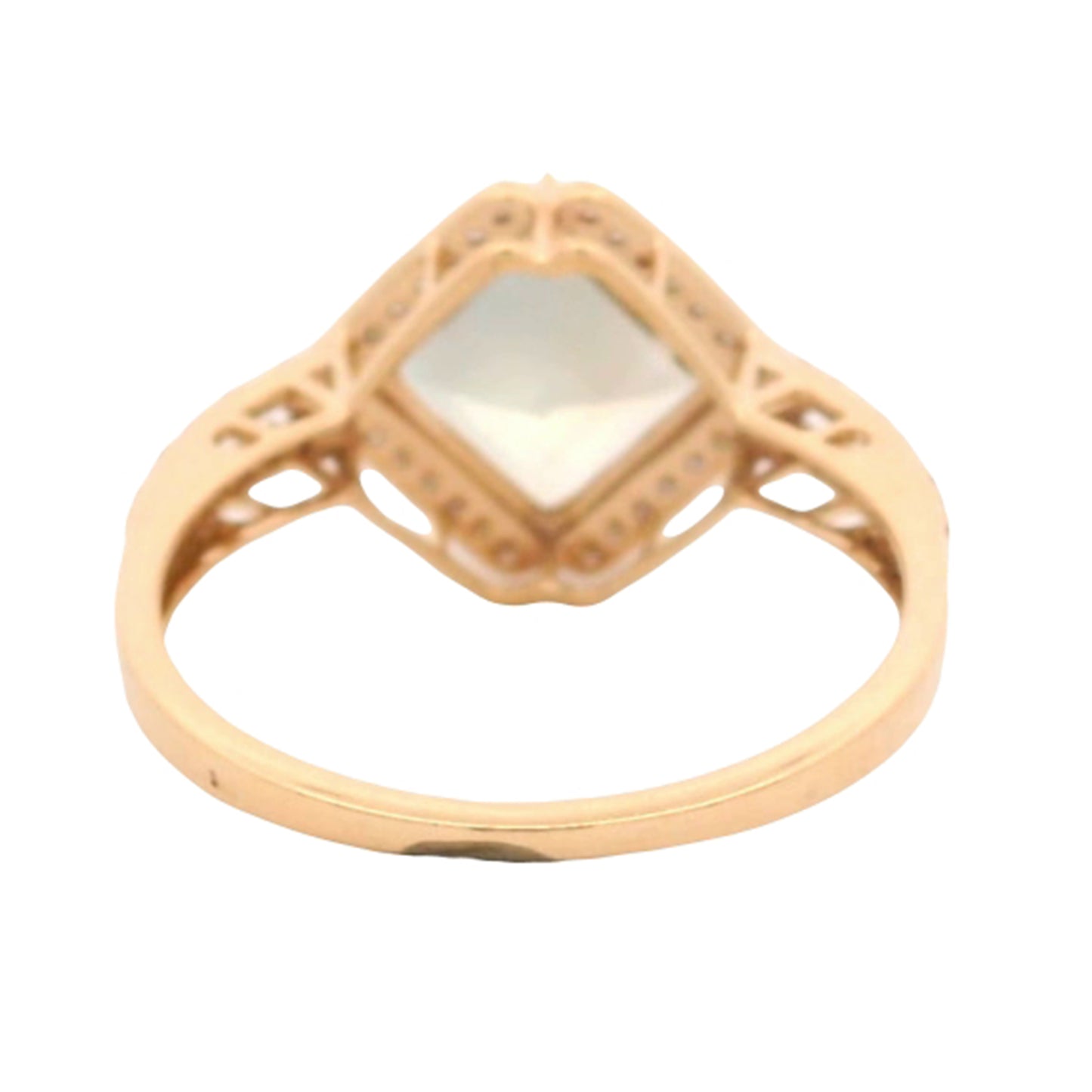 1.91 Ct Square Oregon Sunstone 14K Gold Ring